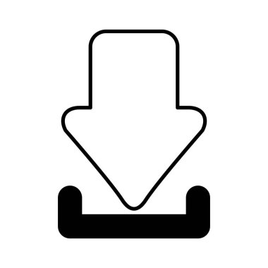 ok download izole simgesi