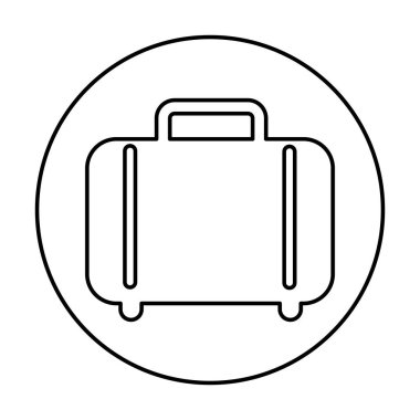 bavul seyahat izole simgesi