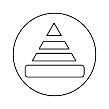 İnşaat koni izole simgesi