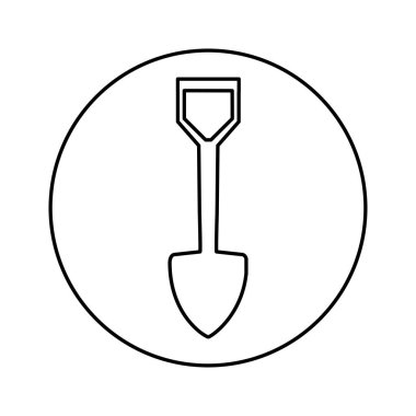 kürek inşaat izole simgesi