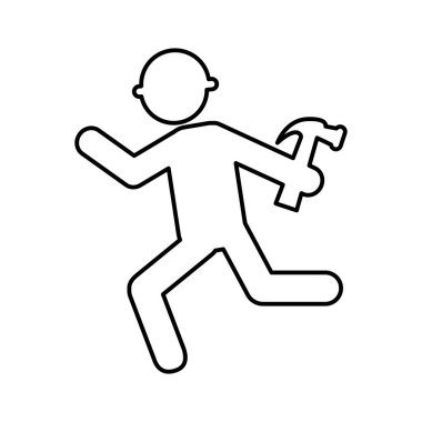 İnşaat işçisi çekiç avatar ile