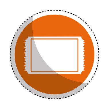 sinema bilet izole simgesi