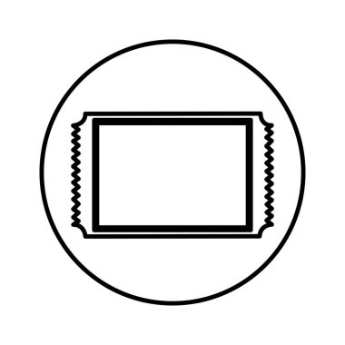 sinema bilet izole simgesi