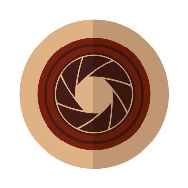 objektif kamera izole simgesi