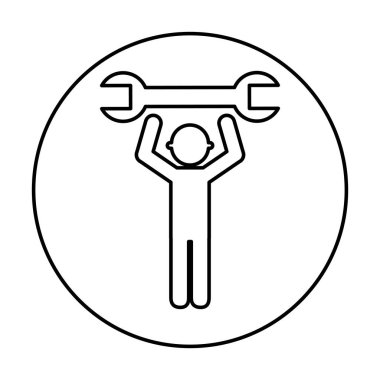 İnşaat işçisi anahtarı avatar ile