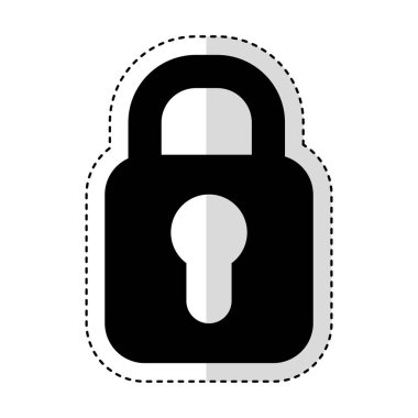 izole güvenli asma kilit simgesi