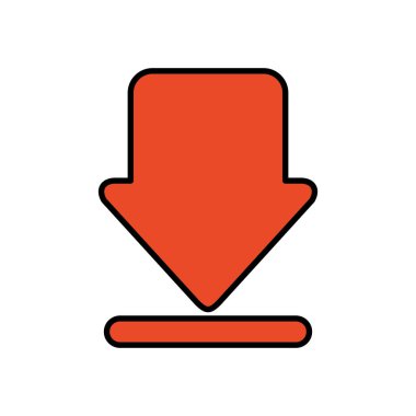 ok download izole simgesi