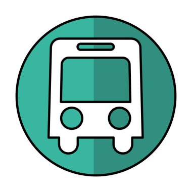 otobüs araç izole simgesi
