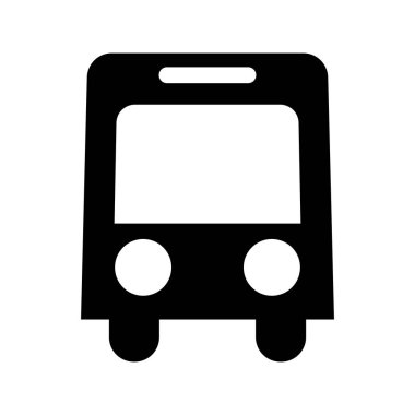 otobüs araç izole simgesi