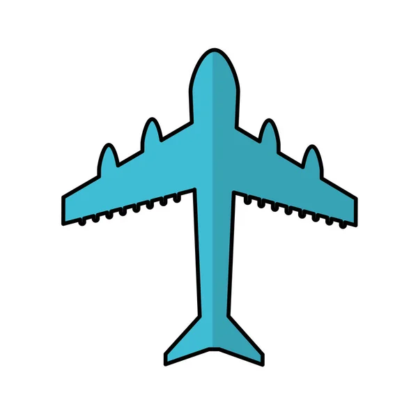 Avion volant icône isolée — Image vectorielle