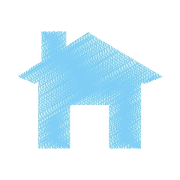 House exterior isolated icon — Stock Vector