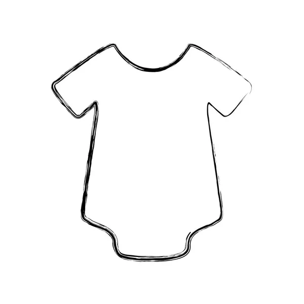 Vêtements de bébé icône isolée — Image vectorielle
