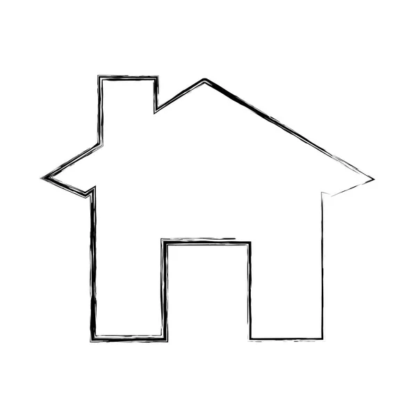 Внешняя изолированная иконка дома — стоковый вектор