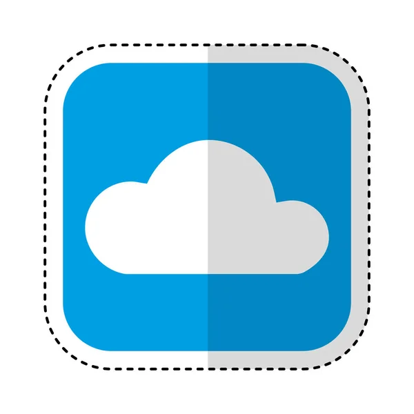 Wolk silhouet geïsoleerde pictogram — Stockvector