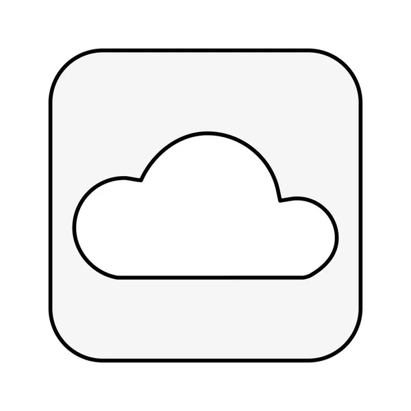 Cloud silhouette isolated icon — Stock Vector