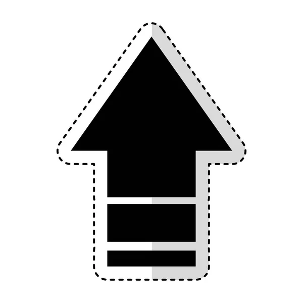 Arrow upload isolated icon — Stock Vector