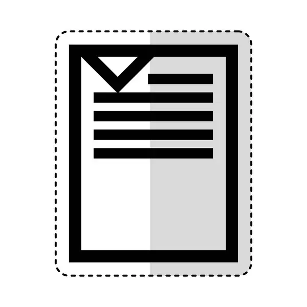 Μεμονωμένο εικονίδιο εγγράφου χαρτί — Διανυσματικό Αρχείο