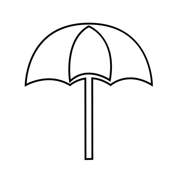 Beach umbrella isolated icon — Stock Vector