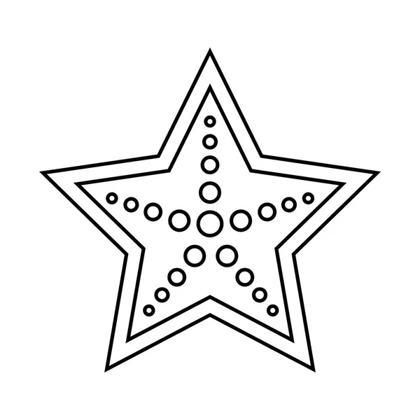 Star fish isolated icon — Stock Vector