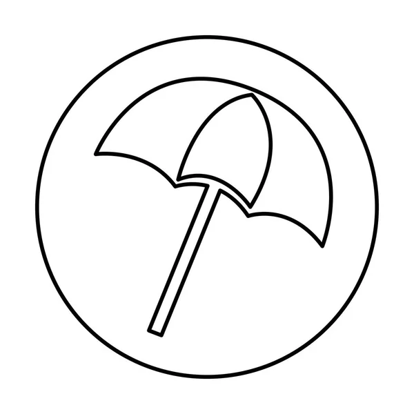 Beach umbrella isolated icon — Stock Vector