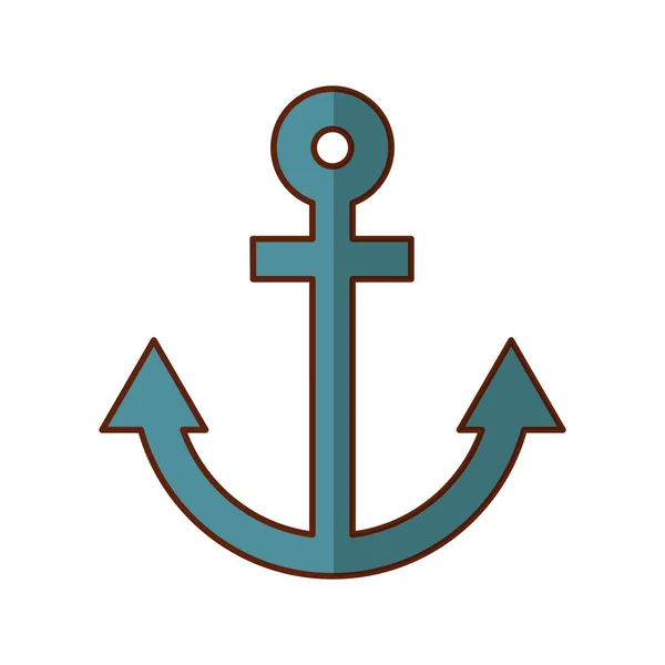 Anchor maritime isolated icon — Stock Vector