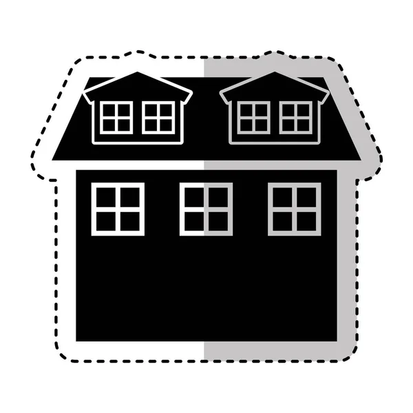 Зовнішня ізольована іконка будинку — стоковий вектор