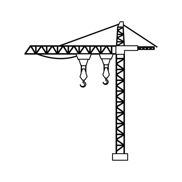 Izolované ikona věž jeřábu — Stockový vektor