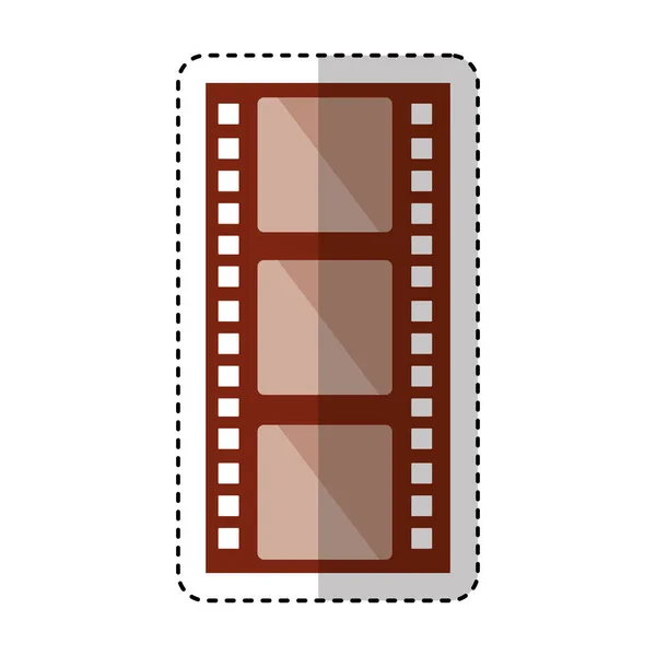 Fita de gravação de filme ícone isolado — Vetor de Stock