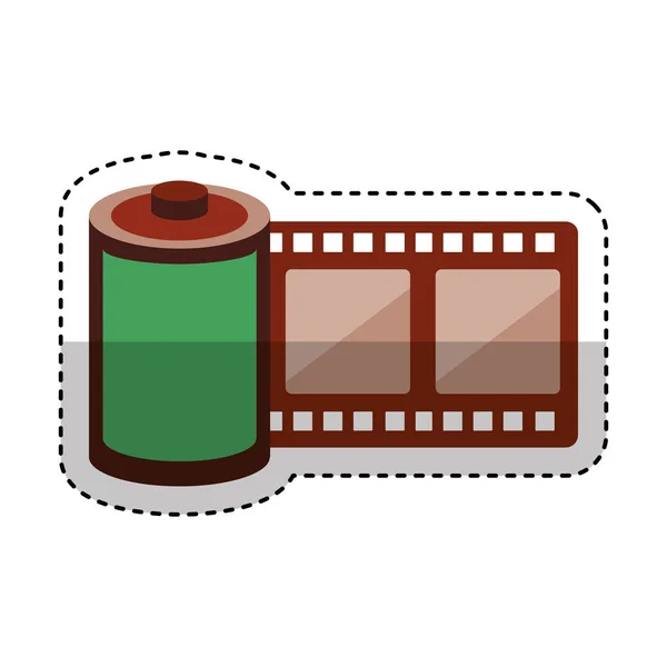 Roll tape record isolted icon — Stock Vector