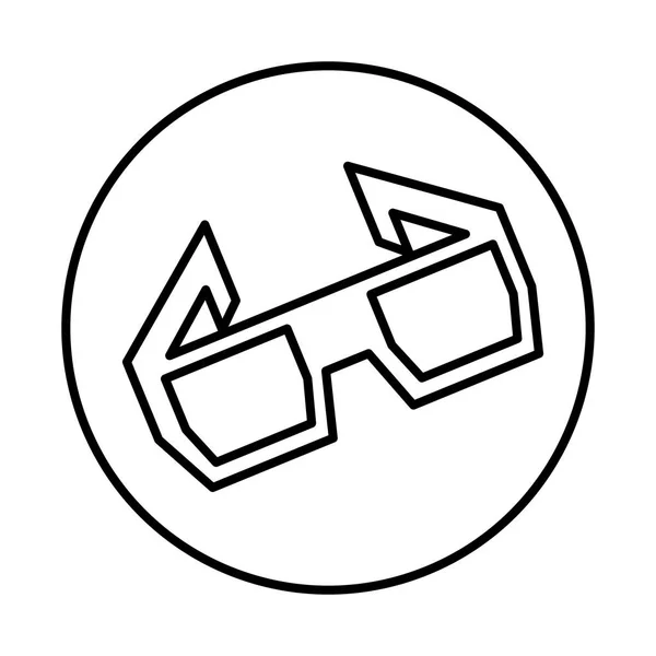 3d gafas aislado icono — Vector de stock