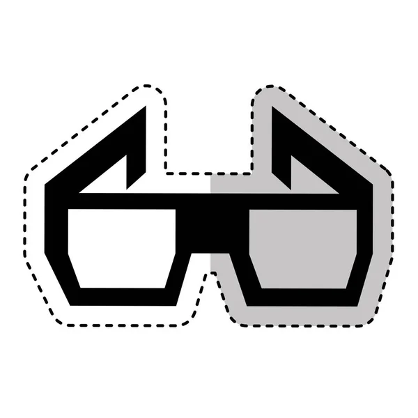 3 डी चष्मा वेगळे चिन्ह — स्टॉक व्हेक्टर