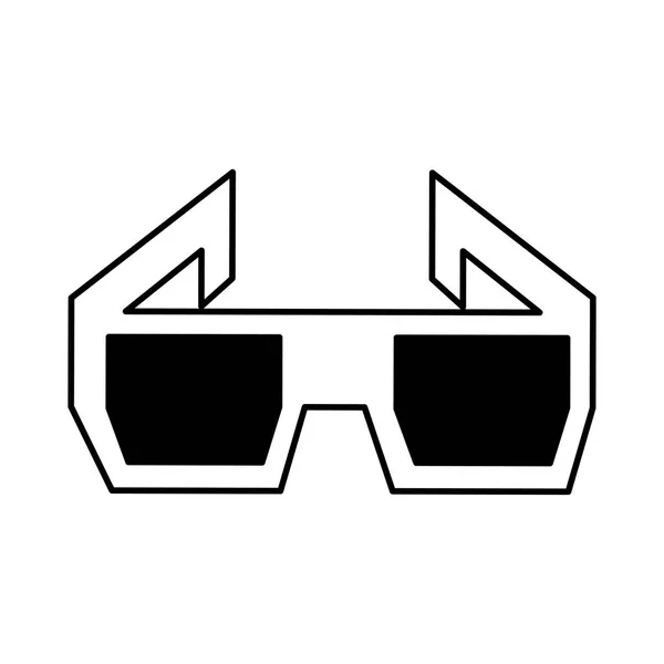 3D-Brille isoliertes Symbol — Stockvektor