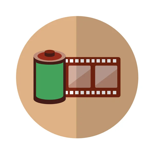 Roll tape record isolted icon — Stock Vector