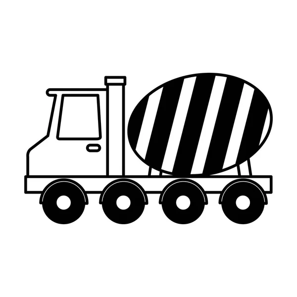 Betonmixer vrachtwagen voertuig — Stockvector