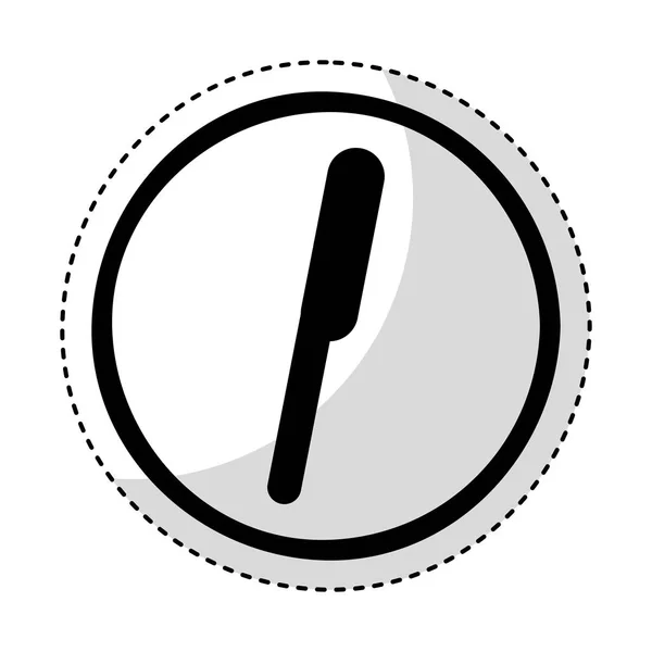 Couteau couverts icône isolée — Image vectorielle