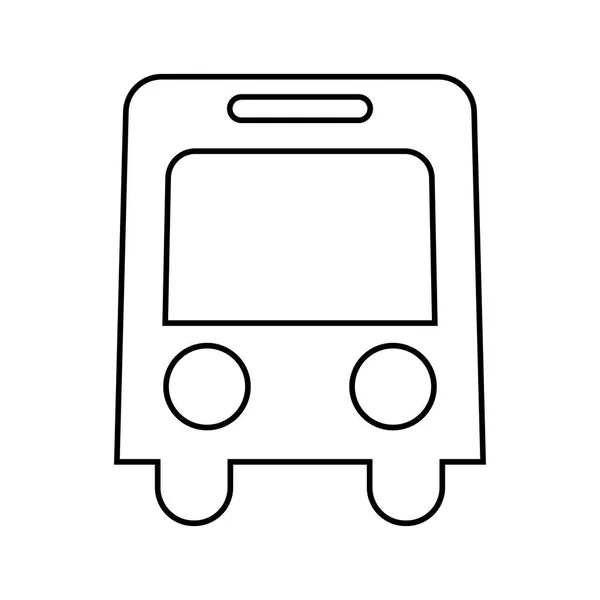 Autobusová vozidla izolované ikona — Stockový vektor