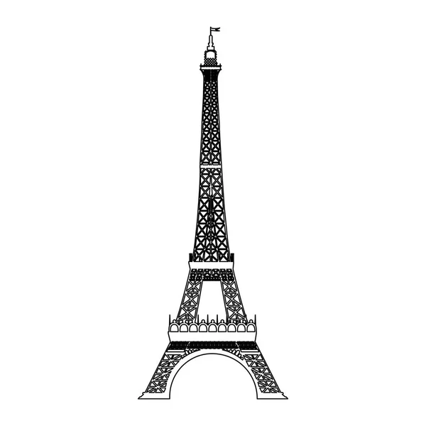 Eiffel tower isolated icon — Stock Vector
