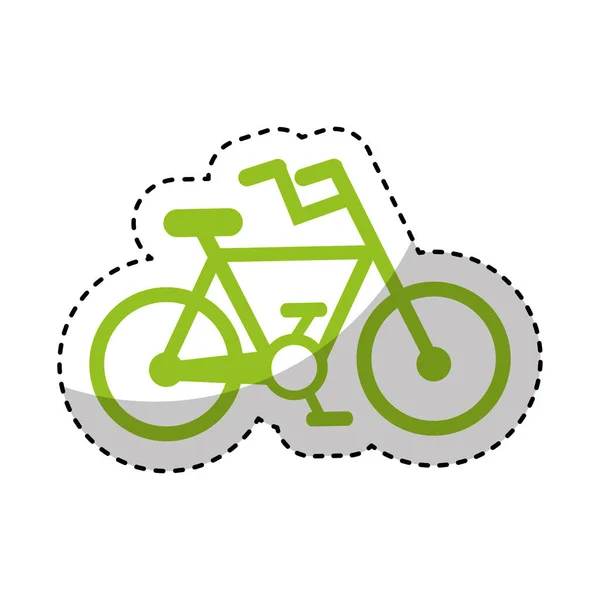 Fiets voertuig geïsoleerde pictogram — Stockvector