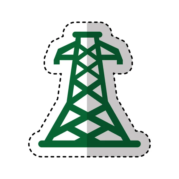 Torre de energía icono aislado — Archivo Imágenes Vectoriales