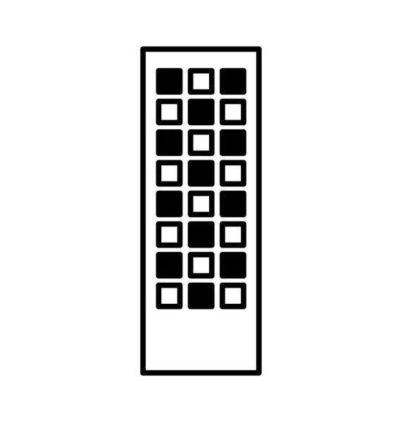 Gebouw silhouet geïsoleerde pictogram — Stockvector