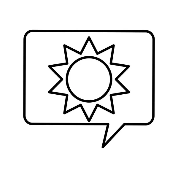 Sun silhouette ecology icon — Stock Vector