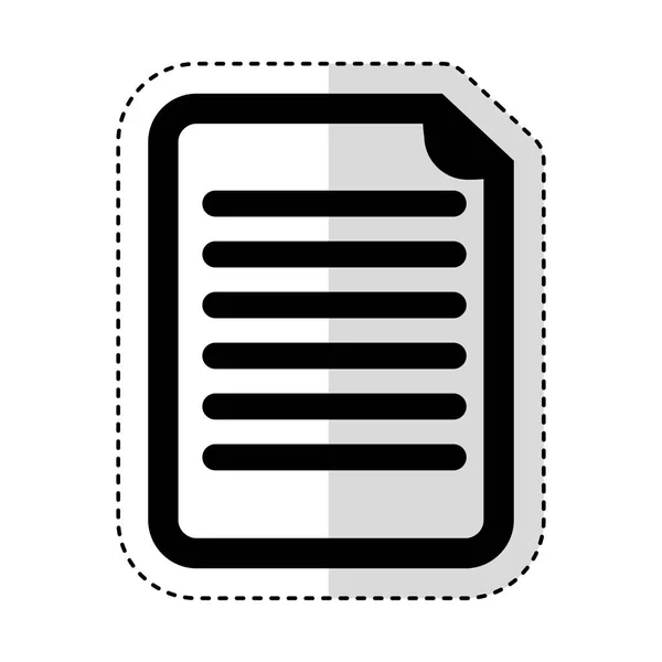 Isolerade papper dokumentikonen — Stock vektor