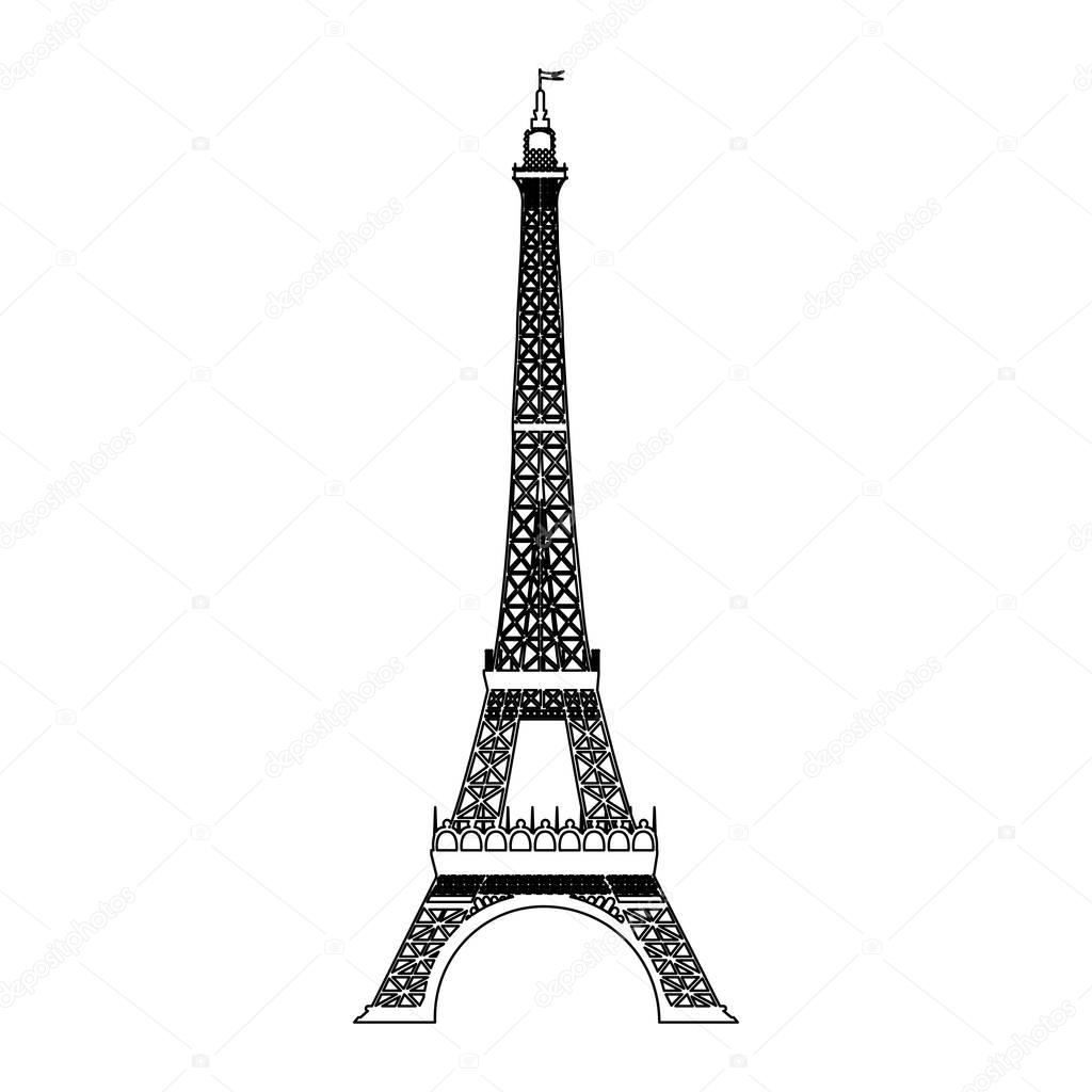 eiffel tower isolated icon
