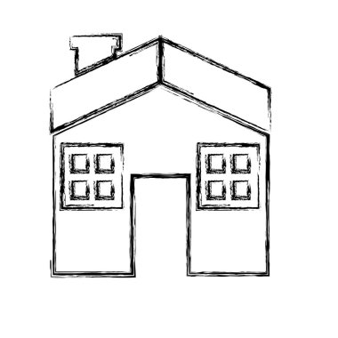 ev siluet izole simgesi