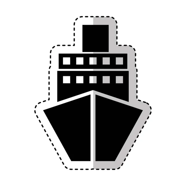 Barco barco aislado icono — Vector de stock