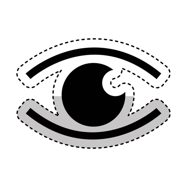 Eye human isolated icon — Stock Vector
