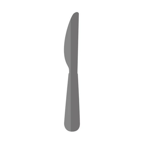 Coltello cucina posate isolato icona — Vettoriale Stock