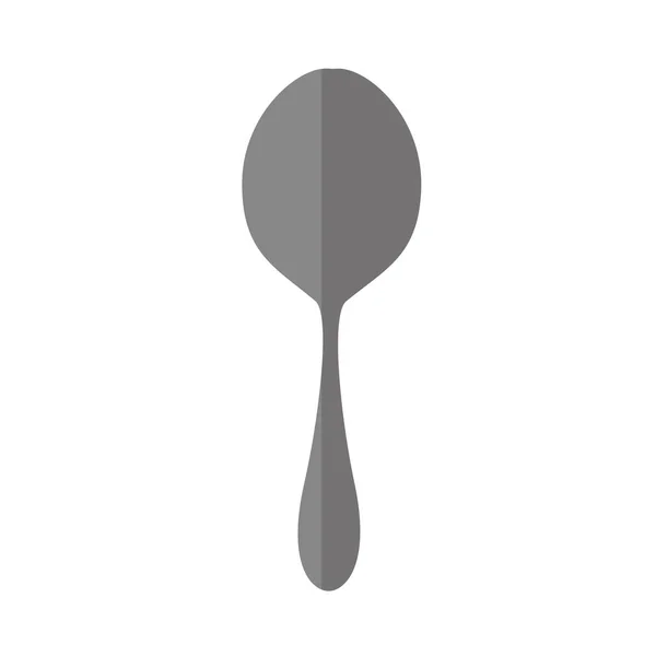 Cuchara cocina cubiertos aislado icono — Vector de stock