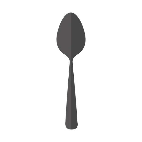 Lžičku kuchyňské příbory izolované ikona — Stockový vektor