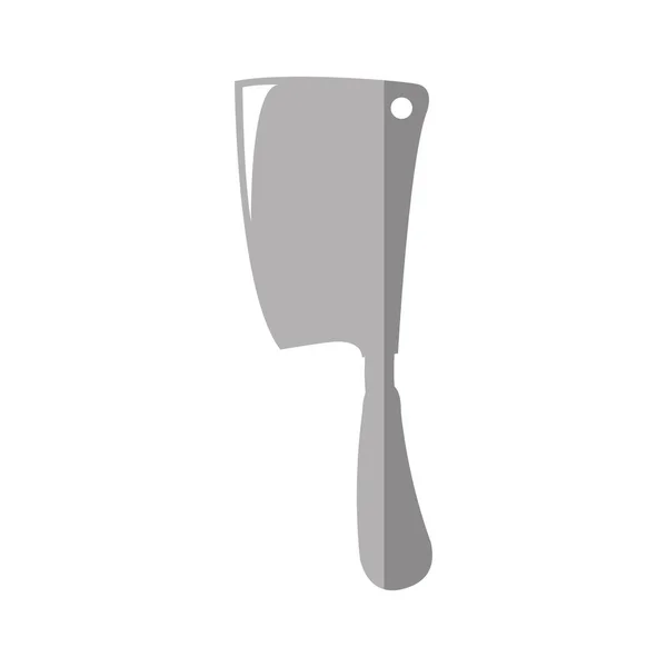 Machado cutelaria de cozinha ícone isolado — Vetor de Stock